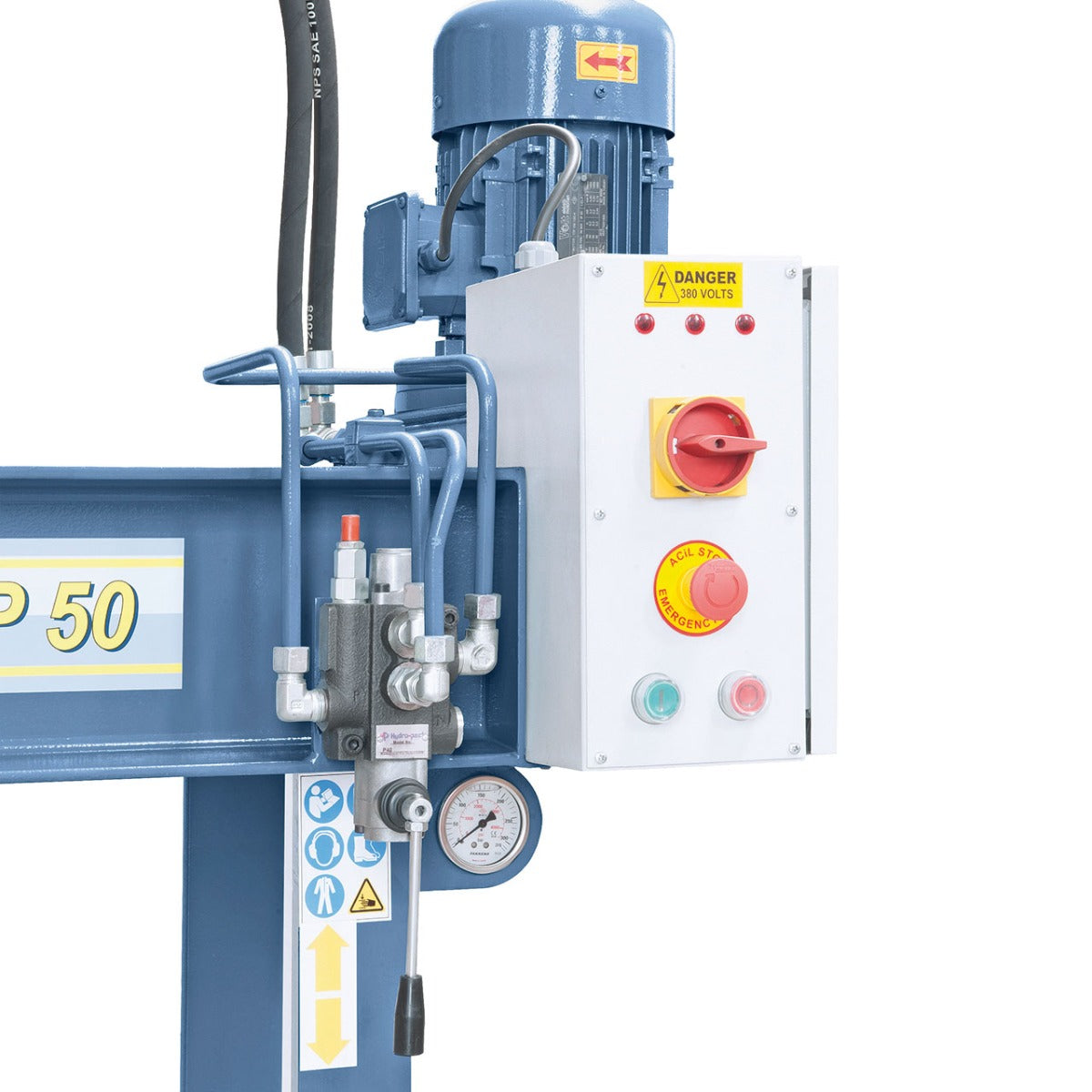 BERNARDO Hydraulische Werkstattpresse mit verschiebbarem Zylinder – Modell BHP 50