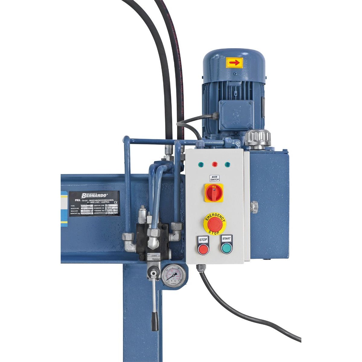 BERNARDO Hydraulische Werkstattpresse mit verschiebbarem Zylinder – Modell BHP 80
