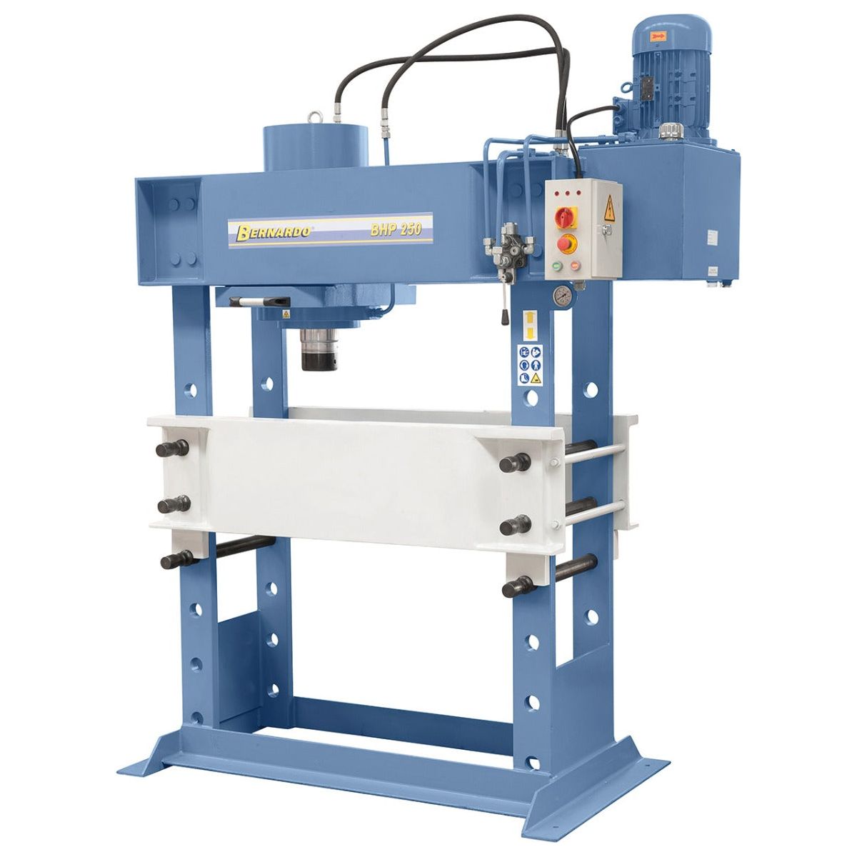 BERNARDO Hydraulische Werkstattpresse mit verschiebbarem Zylinder – Modell BHP 250