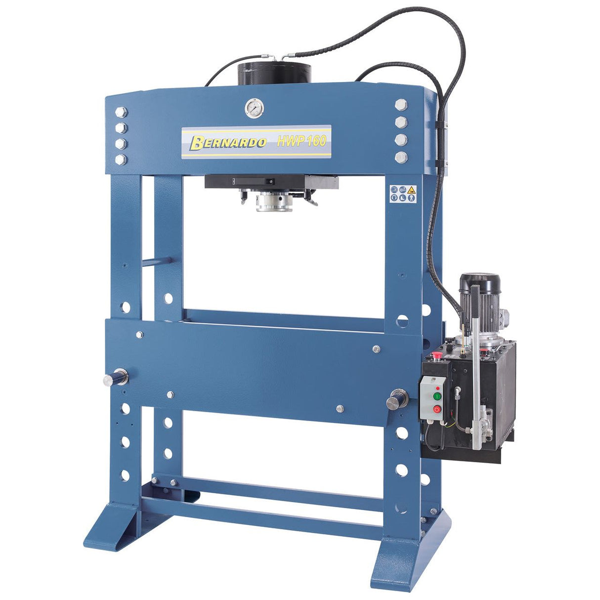 BERNARDO Hydraulische Werkstattpresse mit verschiebbarem Zylinder – Modell HWP 160