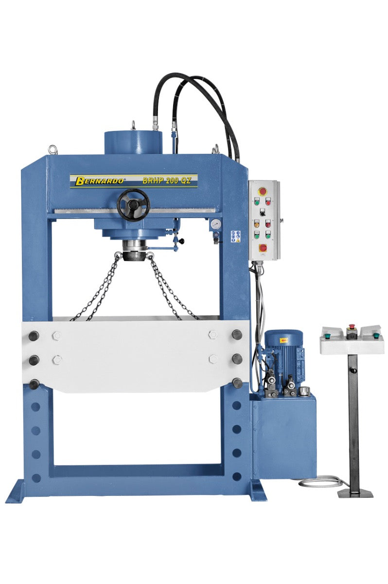BERNARDO Hydraulische Werkstattpresse mit verschiebbarem Zylinder – Modell BRHP 250 QZ