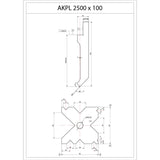 BERNARDO Hydraulische Abkantpresse – Modell AKPL 2500 x 100