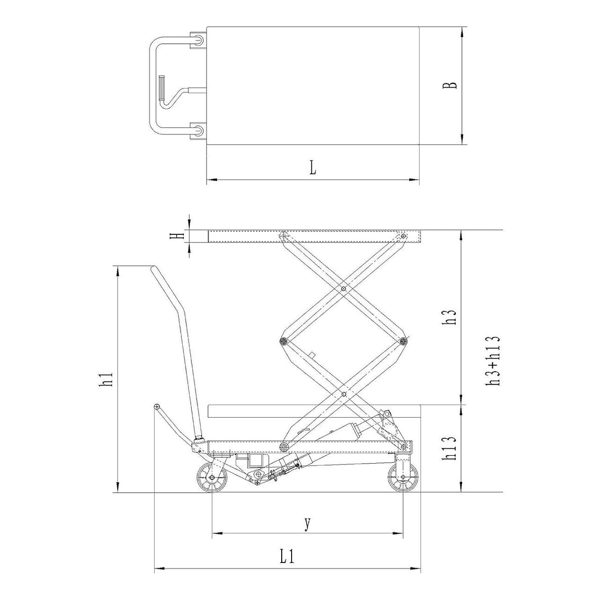 BERNARDO Hydraulik-Doppelscherenhubtische – Modell BS 700 D
