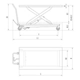 BERNARDO Hydraulik-Scherenhubtische mit großer Tischplatte – Modell TG 1000