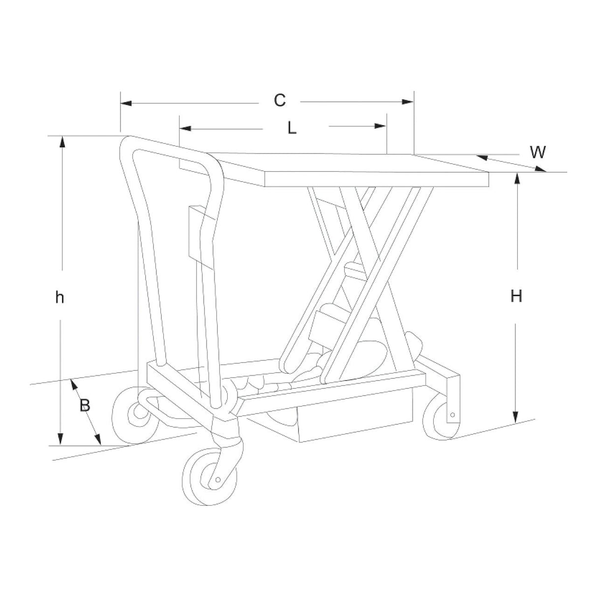 BERNARDO Semielektrische Scherenhubtische – Modell ES 500
