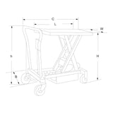 BERNARDO Semielektrische Scherenhubtische – Modell ES 500