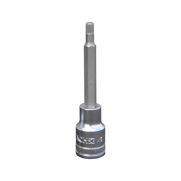 Deltach 1/2" Stecknuss, Steckschlüssel M8 Vielzahn/Spline, 100mm 127108