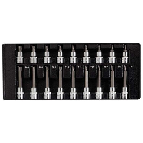 Deltach 1/2" Steckschlüsselsatz torx, kurz+lang, 18-tlg, Modul M 122000
