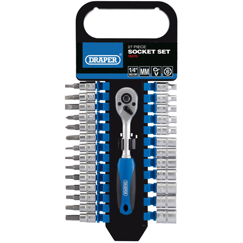 Draper Tools 1/4" Steckschlüssel-Satz, 27-tlg. D16370