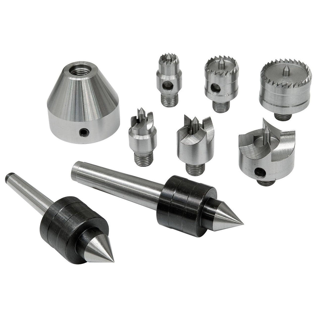 BERNARDO Zubehör Drechselmaschine – Modell Mitnehmerset M 33 x 3,5 inkl. 2 Rollkörner MK 1 und MK 2, 9 tlg.