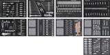 Kraftwerk Werkstattwagen mit Werkzeug bestückt „Made in Germany" Modell BASIC LINE BT1800, 13 Schubladen + 1 Schrank, 395-tlg