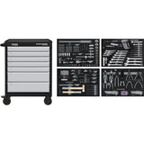 Kraftwerk Werkstattwagen mit Werkzeug bestückt „Made in Germany“ Modell LT LINE LT700, 7 Schubladen, 337-tlg