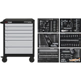 Kraftwerk Werkstattwagen mit Werkzeug bestückt „Made in Germany“ Modell LT LINE LT700, 7 Schubladen, 301-tlg