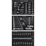 Kraftwerk Werkstattwagen mit Werkzeug bestückt „Made in Germany“ Modell BASIC LINE BT700, 5 Schubladen, 154-tlg