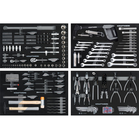 Kraftwerk Werkstattwagen mit Werkzeug bestückt „Made in Germany“ Modell BASIC LINE BT700, 7 Schubladen, 337-tlg