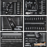 Kraftwerk Werkstattwagen mit Werkzeug bestückt „Made in Germany“ Modell BASIC LINE BT700, 7 Schubladen, 301-tlg