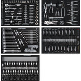 Kraftwerk Werkstattwagen mit Werkzeug bestückt „Made in Germany“ Modell BASIC LINE BT700, 7 Schubladen, 274-tlg