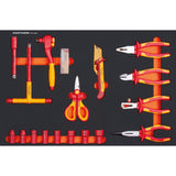 Kraftwerk Werkstattwagen mit Werkzeug bestückt „Made in Germany" Modell BASIC LINE VDE-Wagen BT700, 7 Schubladen, 116-tlg