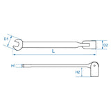 KING TONY Profi-Werkzeuge - 12-Kant Maul-Gelenk-Steckschlüssel, metrisch - 17 mm 102017