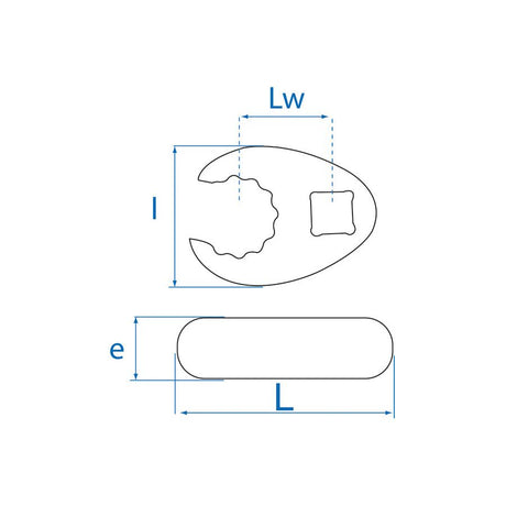 KING TONY Profi-Werkzeuge - CROWFOOT Maulschlüssel-Einsatz, metrisch - 41 mm 103141R