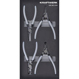 Kraftwerk BASIC LINE Montagezangen Set für Innensicherungsringe, EVA-Einlage, 20 x 40 cm, 4-tlg