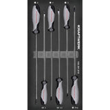 Kraftwerk BASIC LINE Schraubendreher Set, Schlitz & Phillips PH, 250 mm lang, EVA-Einlage, 20 x 40 cm, 6-tlg