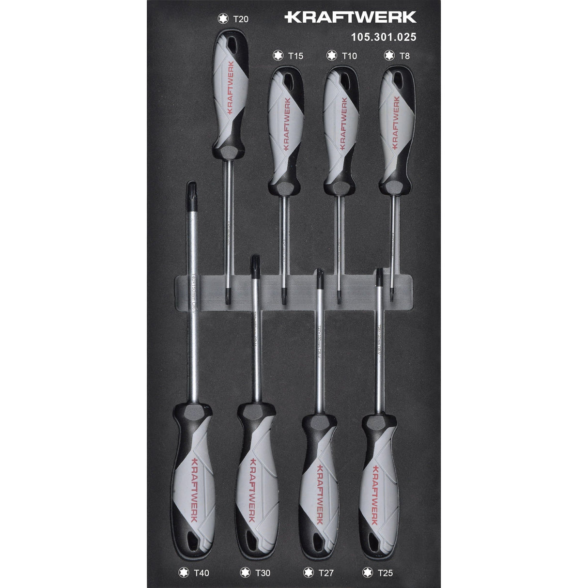 Kraftwerk BASIC LINE Schraubendreher Set, TX, TORX, EVA-Einlage, 20 x 40 cm, 8-tlg