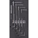 Kraftwerk BASIC LINE Schraubendreher Set Innen Sechskant mit T-Griff, extra lang, EVA-Einlage, 20 x 40 cm, 9-tlg