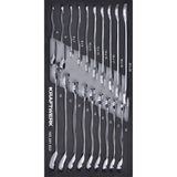 Kraftwerk BASIC LINE Maulschlüssel mit Ringratschen Set, EVA-Einlage, 20 x 40 cm, 19-tlg