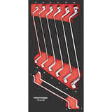 Kraftwerk PRO LINE Doppelringschlüssel Set, gekröpft, EVA-Einlage, 20 x 40 cm, 8-tlg