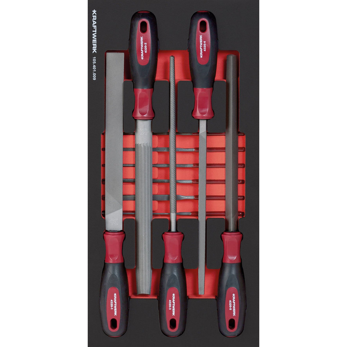 Kraftwerk PRO LINE Feilen Set, EVA-Einlage, 20 x 40 cm, 11-tlg