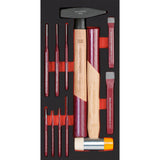 Kraftwerk PRO LINE Schlagwerkzeug Set, EVA-Einlage, 20 x 40 cm, 11-tlg