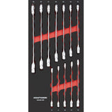 Kraftwerk PRO LINE Maulschlüssel mit Ringratschen Set, EVA-Einlage, 20 x 40 cm, 12-tlg