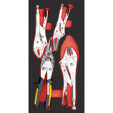 Kraftwerk PRO LINE Gripzangen & Blechschere Set, EVA-Einlage, 20 x 40 cm, 4-tlg