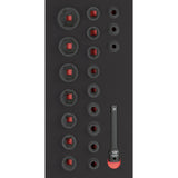 Kraftwerk PRO LINE 1/2" Schlag-Maschinenschrauber Steckschlüsseleinsatz Set, EVA-Einlage, 20 x 40 cm, 20-tlg