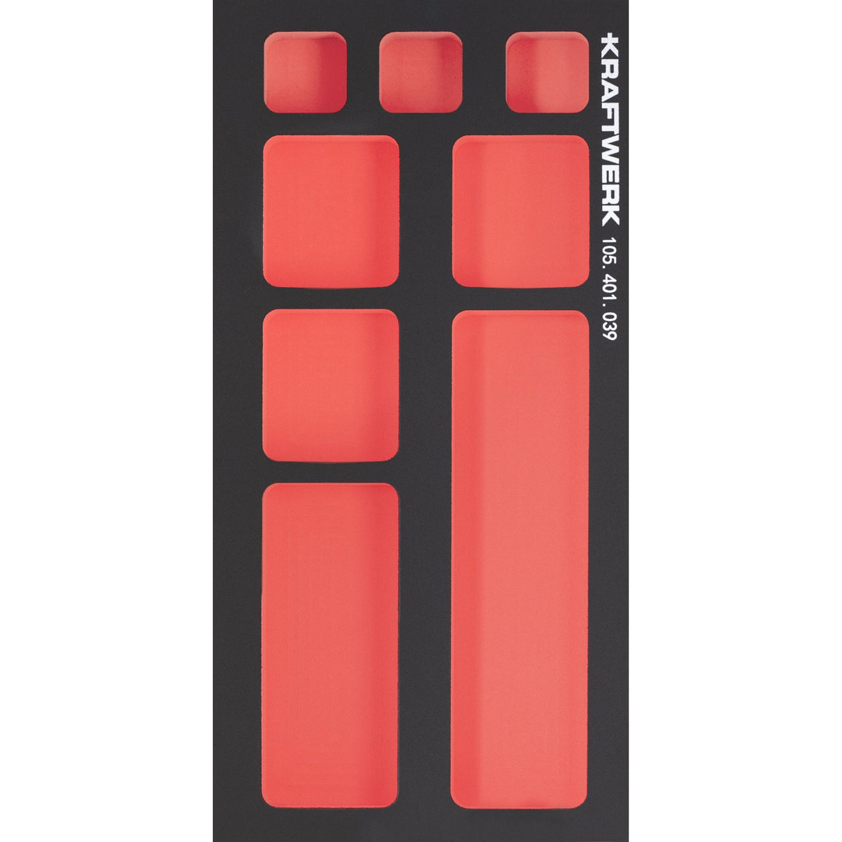 Kraftwerk PRO LINE 8-Fächer Kleinteile EVA-Einlage, 20 x 40 cm