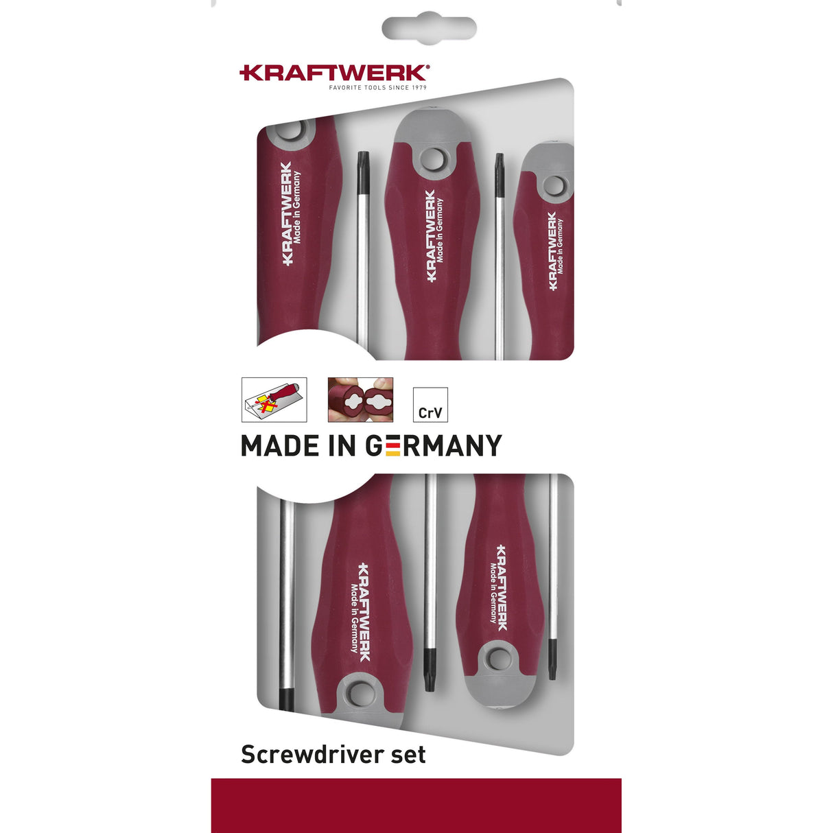 Kraftwerk PRO LINE Schraubendreher Set TX, TORX, 5-tlg
