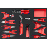 Kraftwerk PRO LINE KNIPEX Zangen Set, EVA-Einlage, 60 x 40 cm, 12-tlg