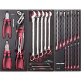Kraftwerk PRO LINE Werkzeug-Satz, EVA, Ring-Maulschlüssel und Zangen, 24-tlg