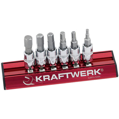 Kraftwerk PRO LINE MAGALU 1/4" Schraubendreher-Steckschlüsseleinsatz Innen Sechskant Set, 3 - 8 mm, 6-tlg