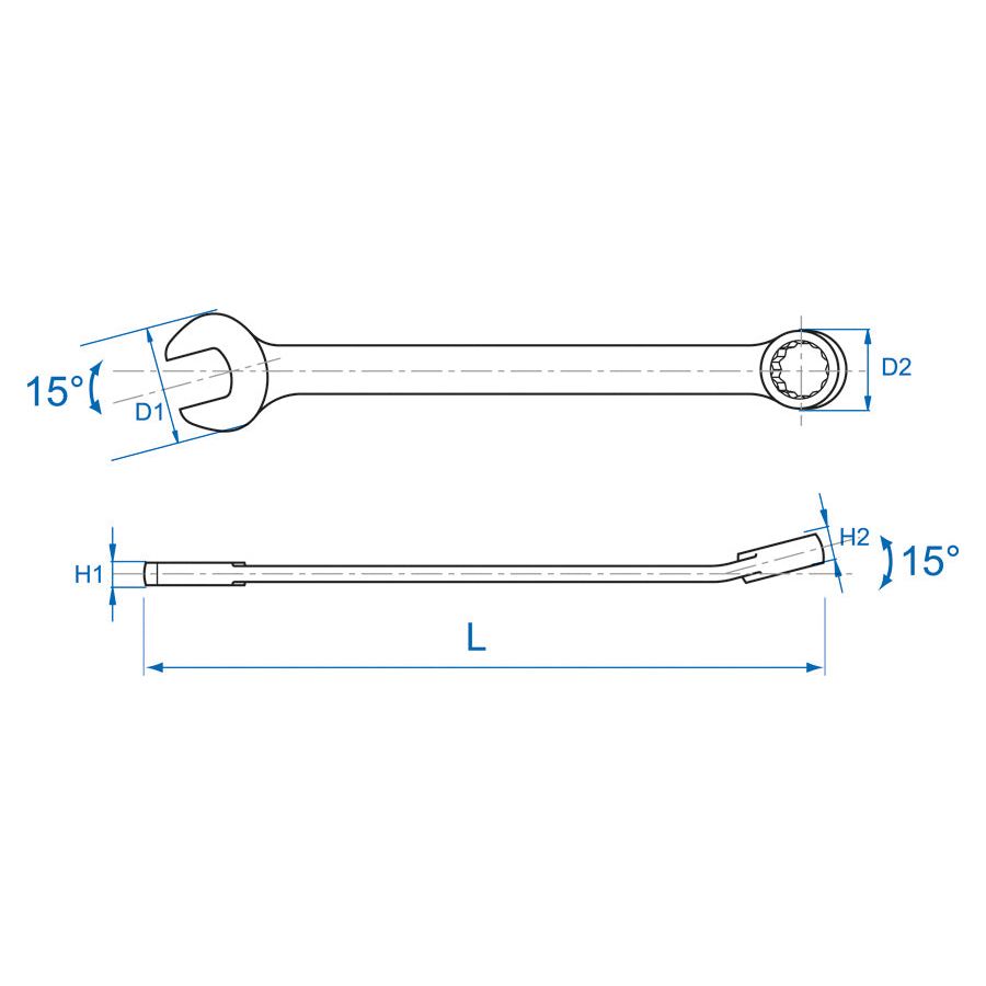 KING TONY Profi-Werkzeuge - Ringgabelschlüssel, Blister - 8 mm BLI106008