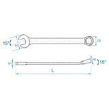 KING TONY Profi-Werkzeuge - Zoll Ring-Maulschlüssel -  1-1/4" Zoll 506040