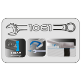 KING TONY Profi-Werkzeuge - Ring Maulschlüssel, I-Beam technology - 24 mm 106124