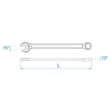 KING TONY Profi-Werkzeuge - Ringgabelschlüssel  L:32mm BLI106232