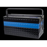 KING TONY Profi-Werkzeuge - Metall-Werkzeugkiste 470x220x260 mm - Schwarz / Blau 87A05A0KB