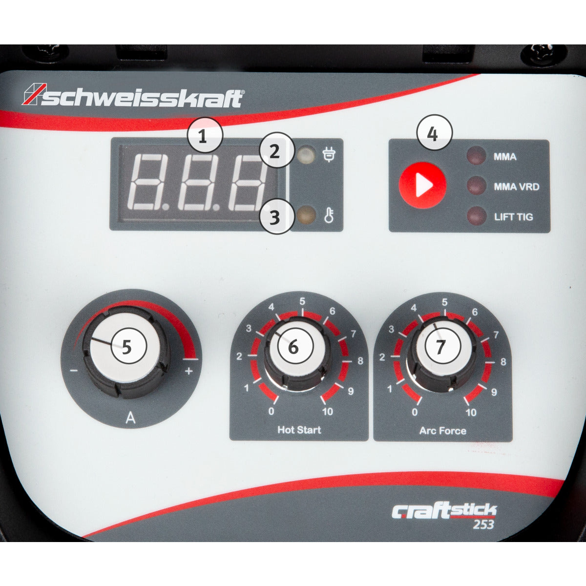 SCHWEISSKRAFT Elektrodeninverter CRAFT-STICK 253 – Version 1 SM-1073253