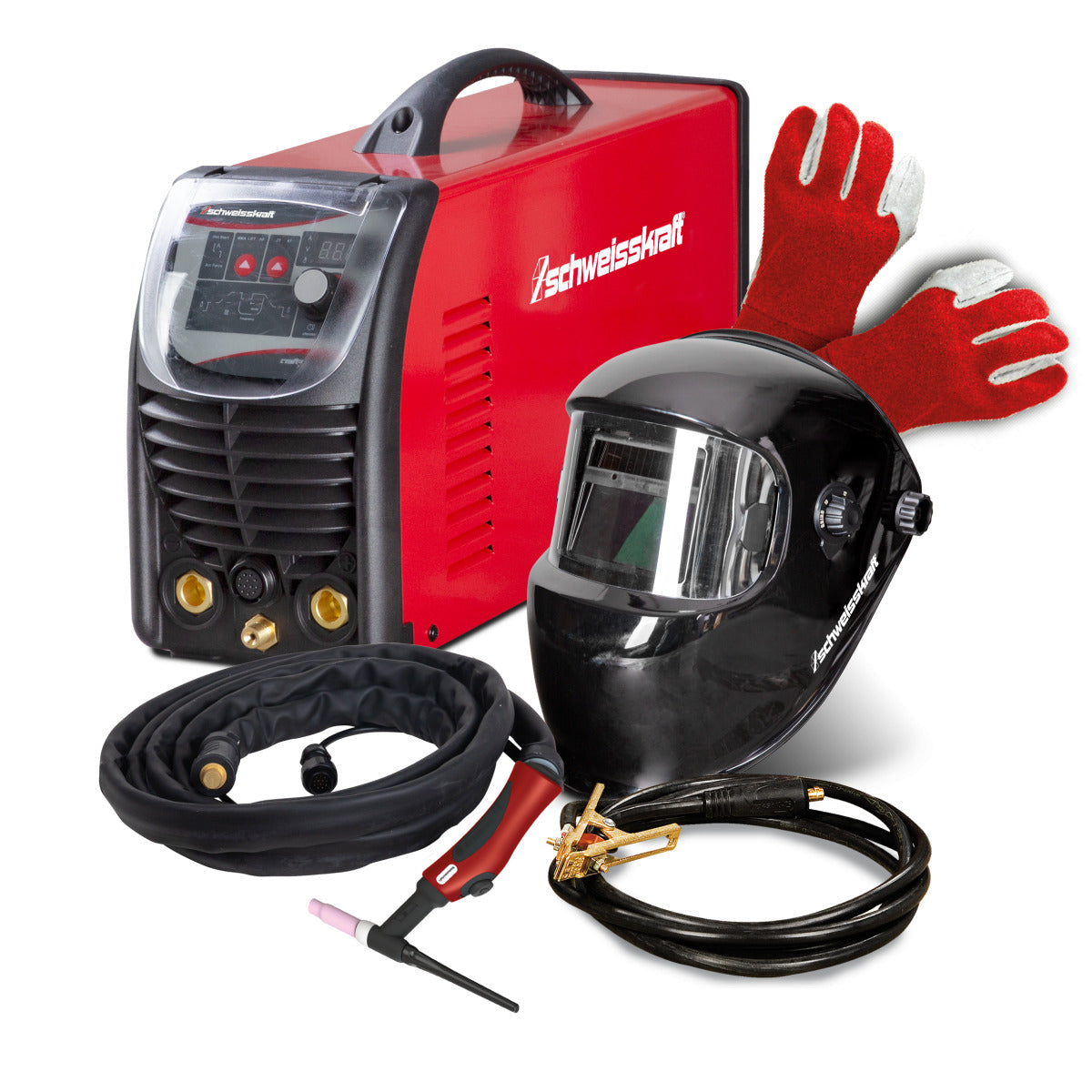 Schweisskraft EASY-TIG Tragbarer WIG DC Inverter 201 DC PULSE Aktions-Set - Art. 1074020SET