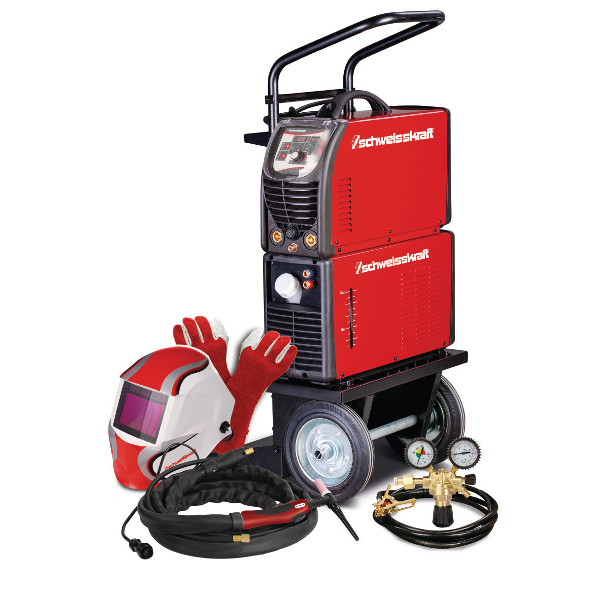 SCHWEISSKRAFT Tragbarer WIG AC/DC Inverter CRAFT-TIG 201 AC/DC P PULSE Set 2, Version 1 SM-1074202SET2