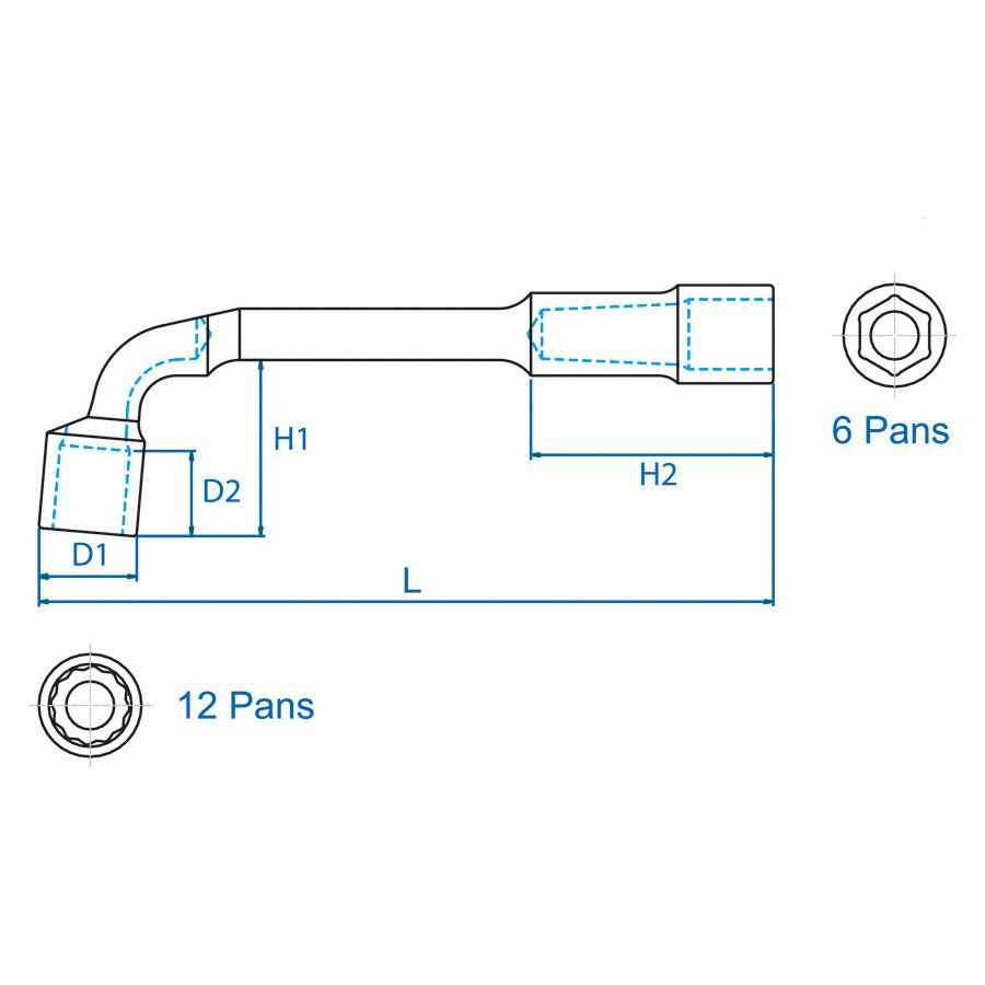 KING TONY Profi-Werkzeuge - Rohrsteckschlüssel, Blister, 6x12K - Ø:29 mm BLI108029
