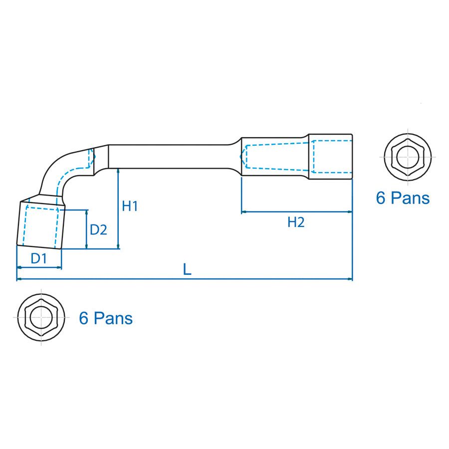 KING TONY Profi-Werkzeuge - 6-Kant Winkelsteckschlüssel, metrisch, 26 mm 108126